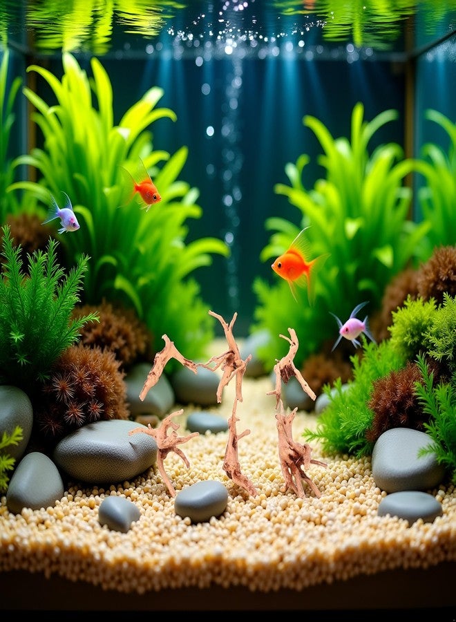 Labriciyon 1Pc Natural Aquarium Driftwood Branches Wood Aquarium Trunk Driftwood Tree Fish Tank Log Decoration Plant Stump, Assorted Size(8-10cm),Ornaments, Décor Thematic Ornaments,Pet Supplies - Image 3